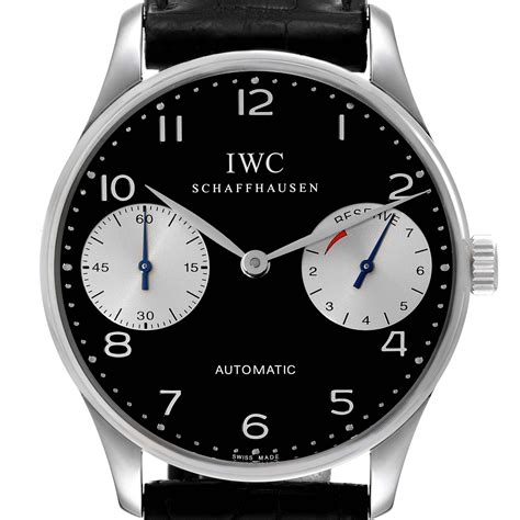 iwc portuguese black dial|iwc portugieser watch.